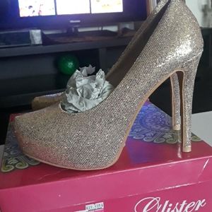 Gold High Heels